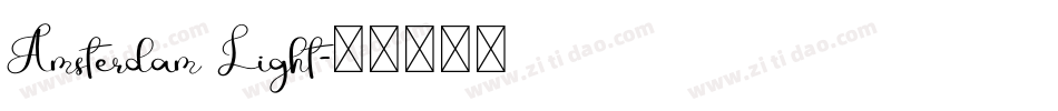Amsterdam Light字体转换